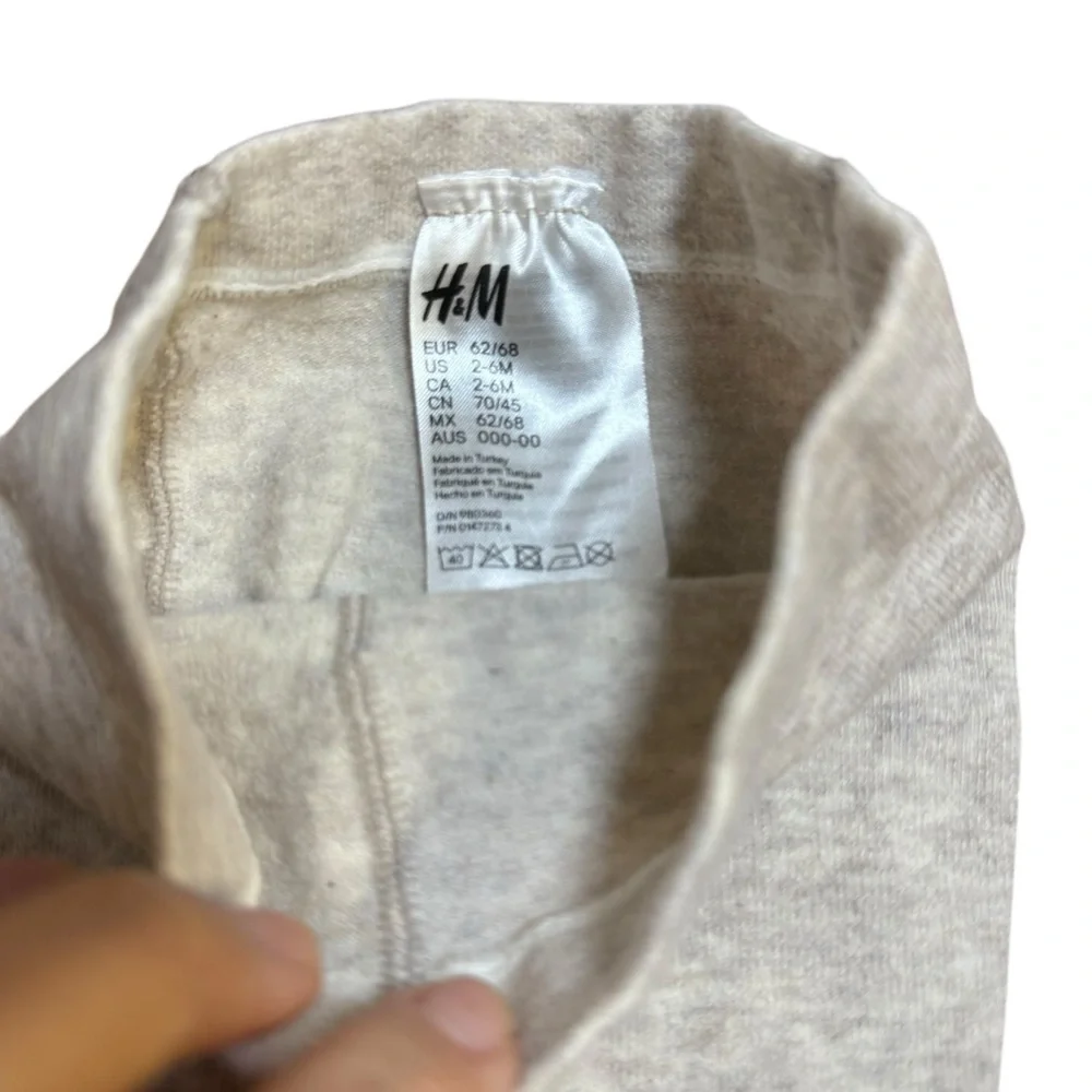 H&M Baby Beige Footed Tights 2–6M
